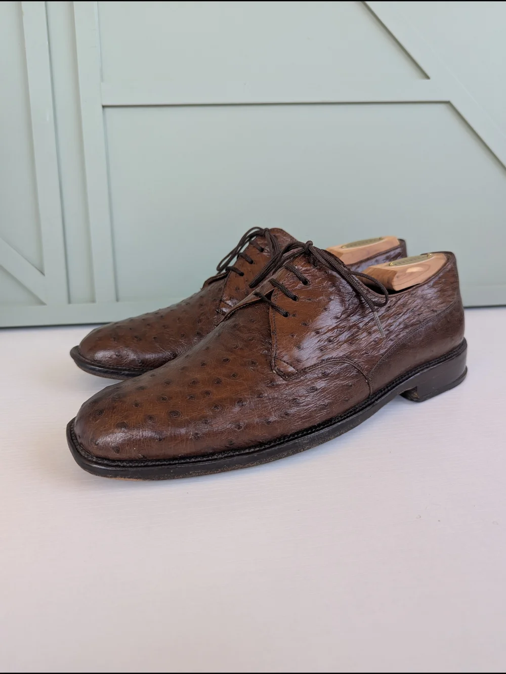 Mezlan handcrafted ostrich
